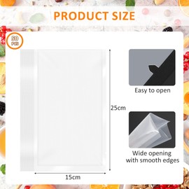 AiQInu 50 Bags 15 cm x 25 cm Vacuum Bags, Reusable, Strong and Tear-Resistant, BPA-Free, Protection Against Freezer Burn, for All Vacuum Sealer & Food Vacuum Sealer