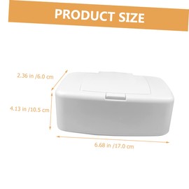 Baby Wipes Dispenser Plastic Organizer Box Storage Box Push Button Pp White Refillable Dispenser