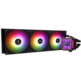 Thermalright FW PRO 360 ARGB RB-AIO CPU Liquid Cooler,IPS LCD Screen with 320x320 Resolution,for AM4/AM5,Intel LGA1700/1851,2.73inch Magnet-Absorbent LCD Screen,Removable Cold Head CPU Water Cooler