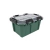 Masterforce 5 Gallon Gasket Storage Tote Green Clear Lid Industrial Heavy Duty Tool Bin