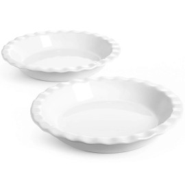 LE TAUCI Ceramic Pie Pans for Baking, 9 Inches Pie Plate for Apple Pie, Round...