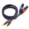 Dual XLR to RCA Cable Professional 24K Gold Plated Connector