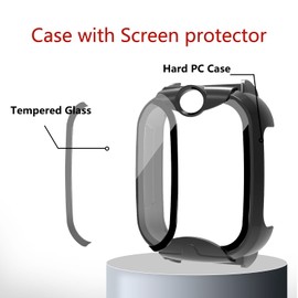 ZoRoll Case Compatible with Xplora XGO 2, All-Round Protective Case with Glass Film, Full Coverage 9H Hardness PC Protection Case Compatible with Xplora XGO 2 - Black