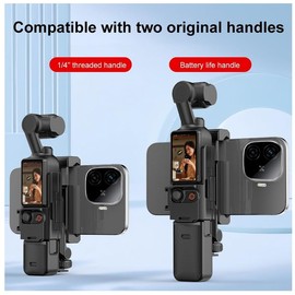 DJI OSMO POCKET 3 Extension Adapter Stand Cell Phone Holder Set, Front Smartphone Holder, Extension Holder with 1/4 Screw Hole/Cold Shoe Connection, Connectable Tripod, Fill Light, Microphone, etc