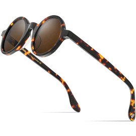 HEPIDEM - anteojos ópticas redondas de acetato para hombre, diseño clásico, Lente de té grande 46mm, MID