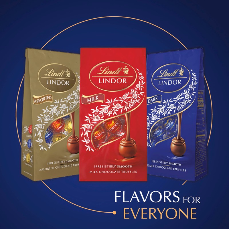 Lindt LINDOR Dark Chocolate Truffles, Dark Chocolate Candy with Smooth,