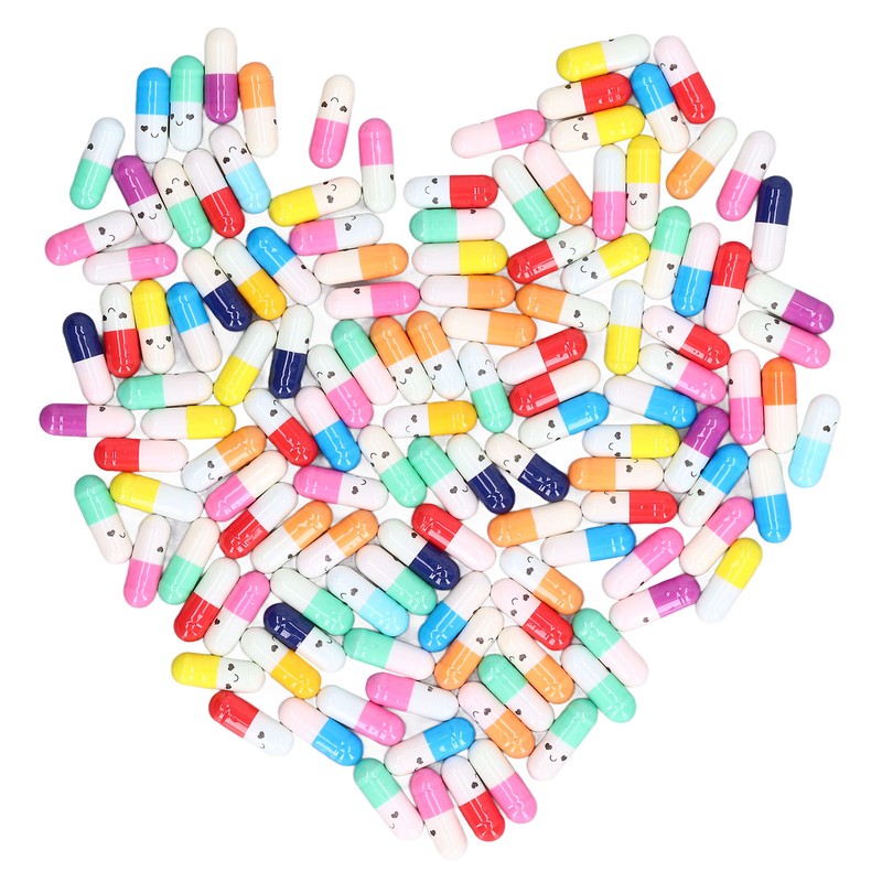 370Pcs Message Capsules Deliver Message Cute Patterns Cute Love Capsules
