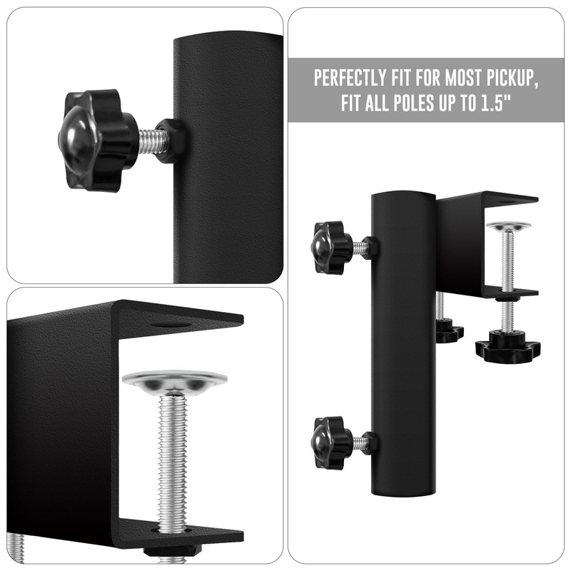 BSWAN Flagpole Bracket, Railing Flagpole Bracket, Parasol Mount, Truck Bed,