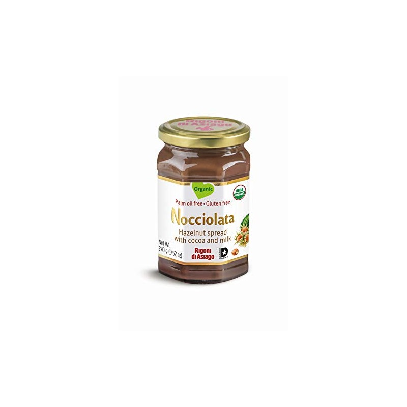 Rigoni Di Asiago Nocciolata Hazelnut Spread, Cocoa and Milk, 9.52