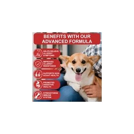 2 x 150 Dogs Allergy Immune Chews Omega 3 Fish Oil Puppy Skin & Coat Itch Relief