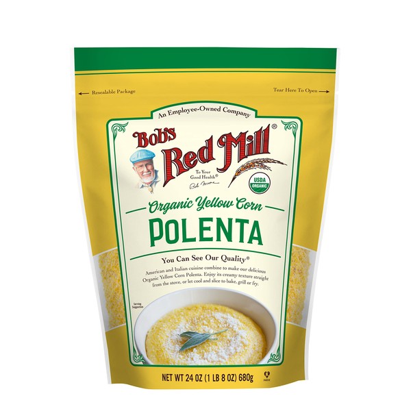 Bob's Red Mill Organic Corn Grits Polenta, 680g Yellow(Packaging May Vary)