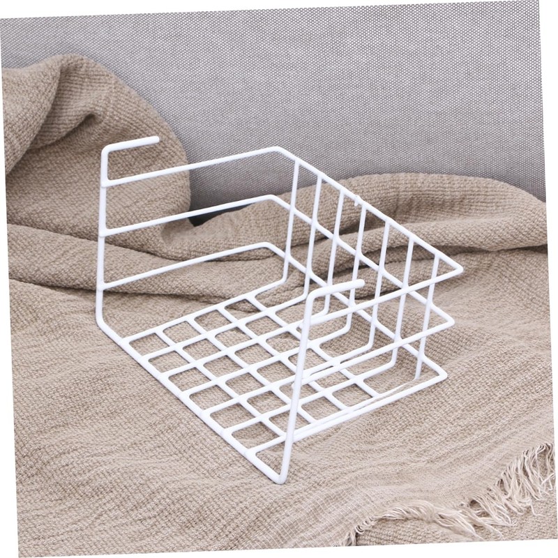 Kisangel White Iron Mesh Storage Basket Collapsible Picnic Basket Easy