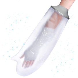 WUXURUN Waterproof Adult Arm Cast Cover for Shower Protector Cover Soft Comfortable Watertight Seal to Keep Wounds Dry Bath Bandage Broken Hand,Wrist,Finger,Elbow No Mark on Skin,Reusable