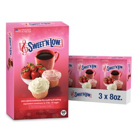 Sweet'N Low Zero-Calorie Sweetener, Contains Saccharin, Sugar Substitute, Keto, Vegan, Gluten-Free, Great for Cooking, Baking, Coffee, Tea, Hot/Cold Beverages, 8oz Box (Pack of 3)