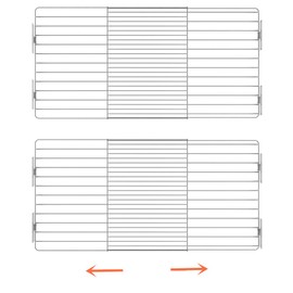 Slideep Adjustable Closet Storage Shelves with Seamless Sticker, Stainless Steel Expandable Wardrobe Shelves Organizer System for School Locker, Under Sink (Large, 2Pack)