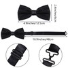 Bow Tie Classic Solid Color Satin Bow Tie Adjustable Neck