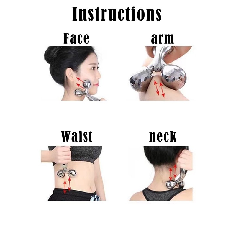 3D Face Roller Massager, Facial Care Massager, V-Shape Facial Massager