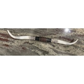 New Studded Rustic Long horn Replica Wall Decor Country Steer Horns Faux Leather