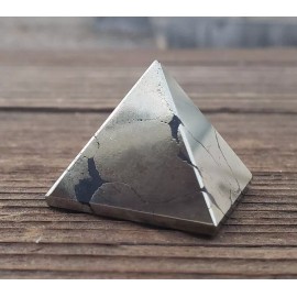 NATURAL PYRITE MEDIUM GEMSTONE PYRAMID 27-30mm