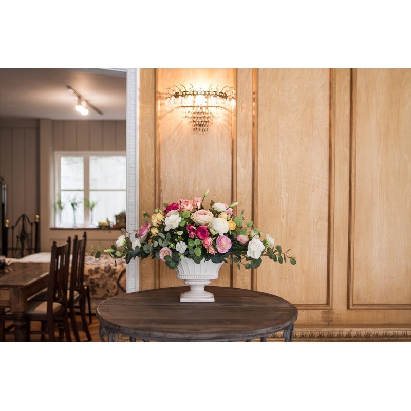 Poppy Artificial Flowers Mini Rose Bundle Red