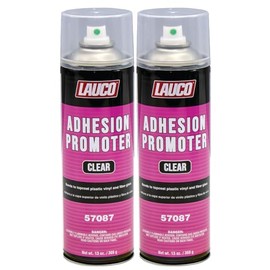 LAUCO Automotive Adhesion Promoter 13 oz Spray Can - Pack of 2 - Use on Multi Surfaces Like Automotive Plastics, Bumpers, Vinyl Trim and Fiberglass (2)