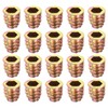 sourcing map 70Pcs Threaded Inserts, M8-1.25x15 Zinc Alloy Hex-Flanged Nut