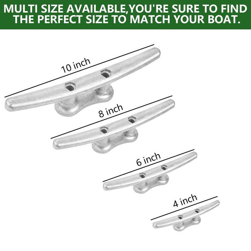 Dock Cleats 10 inch With Bolts,Hot Dipped Galvanized Cast Iron