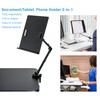 TrenDesks Document Copy Holder and Tablet/Cellphone Holder 2-in-1 (Black), Full