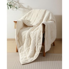 CYK Weighted Blanket 15 lbs for Adults Queen Size 60"x80" - Dual-Sided Fleece & Sherpa Blanket - Heavy Plush Flannel Winter Warm Blanket for Bed and Couch