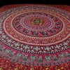 Cotton Mandala Elephant Floral Tablecloth Rectangle 68x102 Red Blue Green
