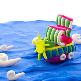 BAZIC Air Dry Clay 6 Neon Color 12 oz, Light Modeling Dough Art Craft Slime, Non Toxic Gift for Artist Kids Toddler Boys Girls, 6-Pack