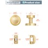 SORWDUERM 2 Pack Gold Door Knob Passage Door Knobs Brushed