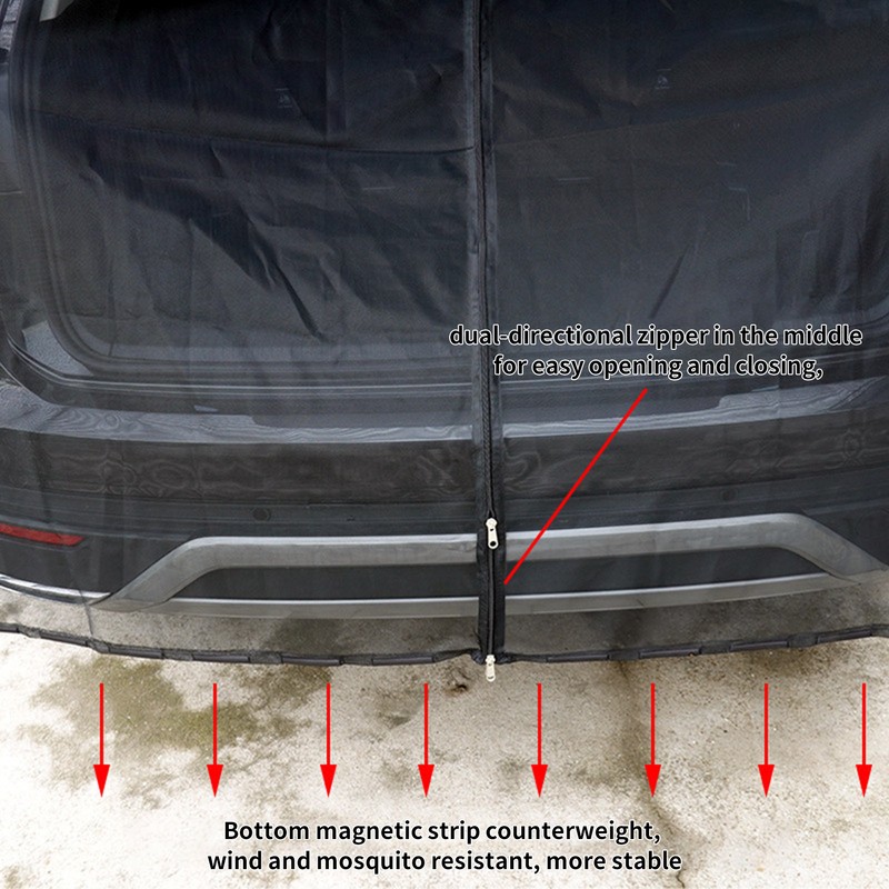 Car Tailgate Net Breathable Mesh Net Camping Accessories Privacy Protection