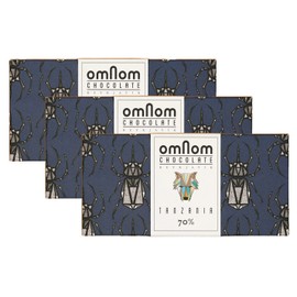 OmNom Tanzania Dark Chocolate | 70% Single Origin Tanzania Cacao | Icelandic Bean To Bar Chocolate by OMNOM CHOCOLATE REYKJAVIK | 3 x 60g Bar