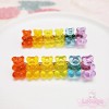 Handmade Set of 2 sweet rainbow gummy bear hair clip,