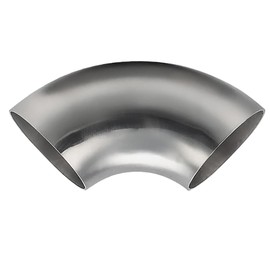 Cotonlake OD 1.5 Inch 90 Degree SS304 Stainless Steel Bend Tube Exhaust Elbow Pipe for Car Modified Exhaust System 1.5" Piping Silver Tone，Stair Handrail (1pcs)