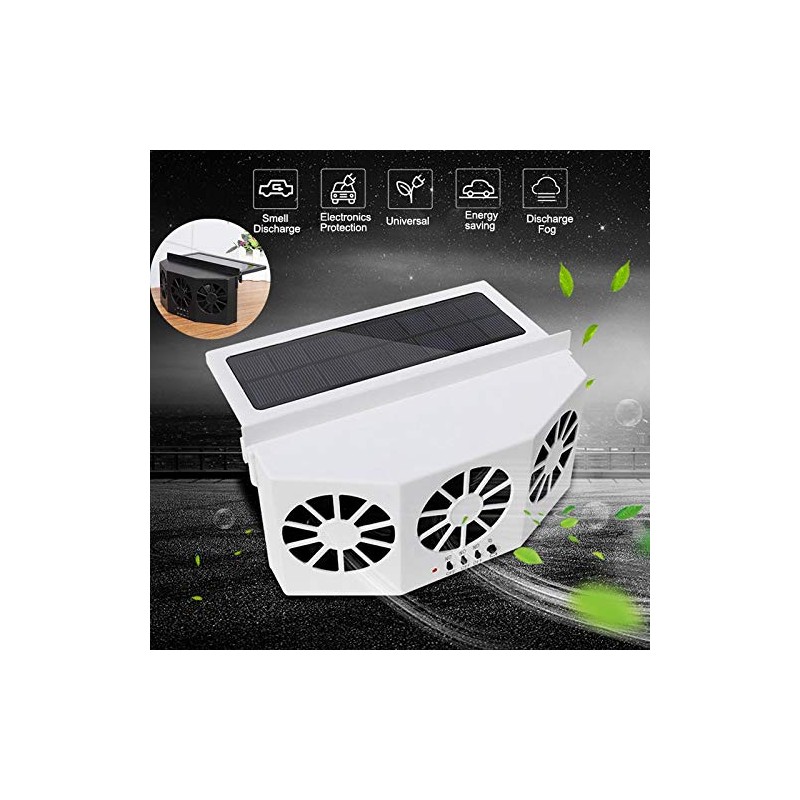 Solar Window Ventilation Exhaust Fan, Riloer Solar Car Ventilation Exhaust