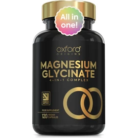 Advanced Magnesium Glycinate 4-in-1 Complex | Made in The UK | 1233mg of Mag Bisglycinate, Citrate, Malate & Taurate | Magnesium Supplements | More Varieties, More Benefits | 120 Capsules