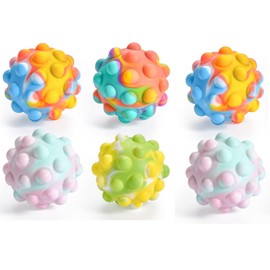 Pack of 6 Children's Anti-Stress Balls, Stress Ball, Anti-Stress Toy, Sensory Stress Ball, Squeeze Ball Toy for Children, Party Bags, Birthday Gifts