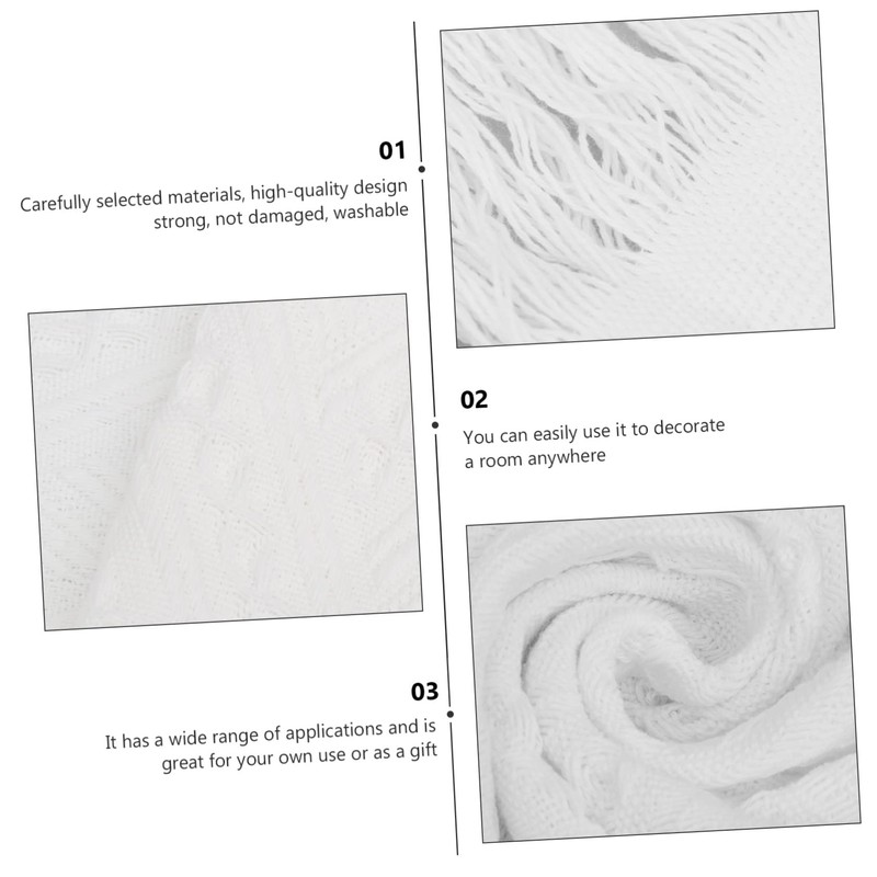 CIYODO Thicken 3D Pattern Table Cover White Decorative Tablecloth for