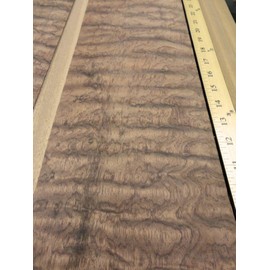 Waterfall Bubinga Figured Kewazinga Wood Veneer 6" x 21"' with Wood Backer