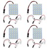 YnGia 4PCS 24-SMD Panel Dome Light, White 6000K Auto Car