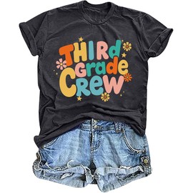 AMWIPE Teacher Shirts for Women Cute First Day of School Shirt Back to School Tshirt Summer Teacher Outfits Teacher Life Tee