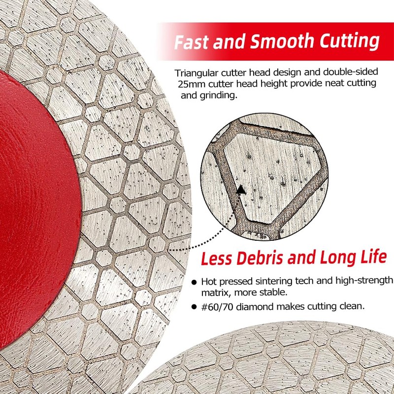 DT-DIATOOL Diamond Blade 5 Inch 125mm for Cutting Porcelain Tile