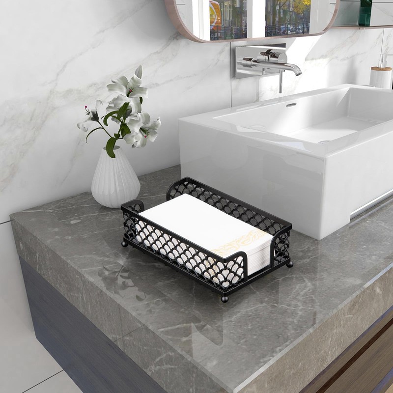 MOLEDINO Guest Towel Napkin Holder for Bathroom, Disposable Paper Hand