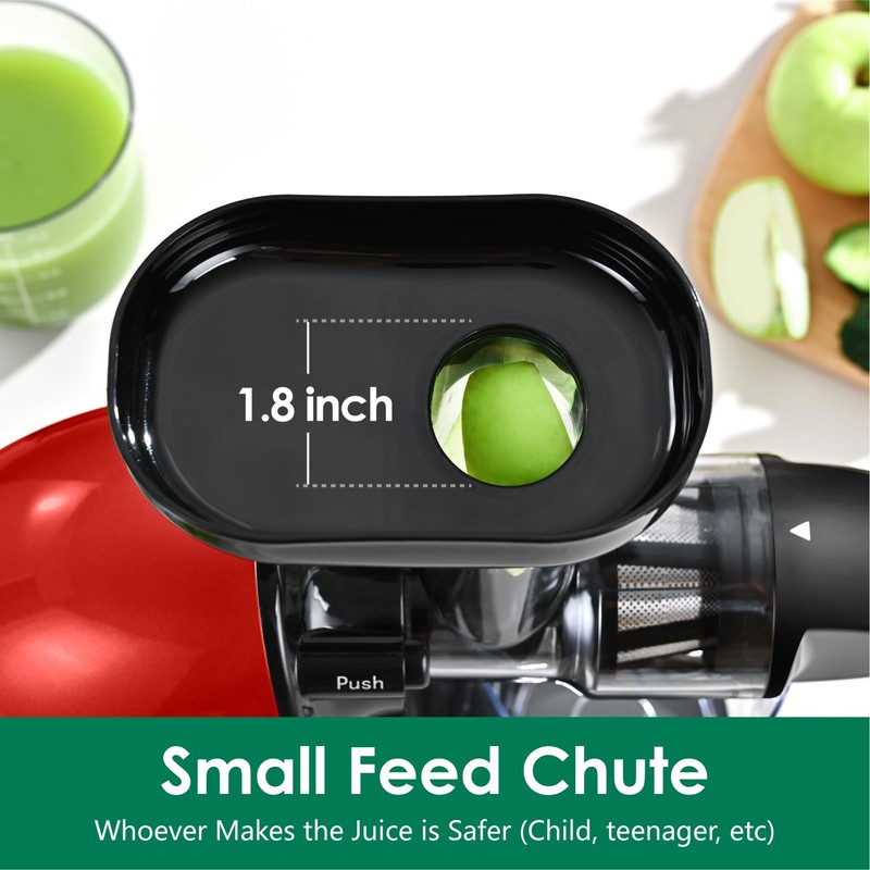 Slow Masticating Juicer,Brecious Cold Press Juicers with 2 Speed Modes