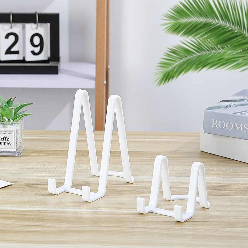Plate Stands for Display 6 Inch - White Tabletop Easel