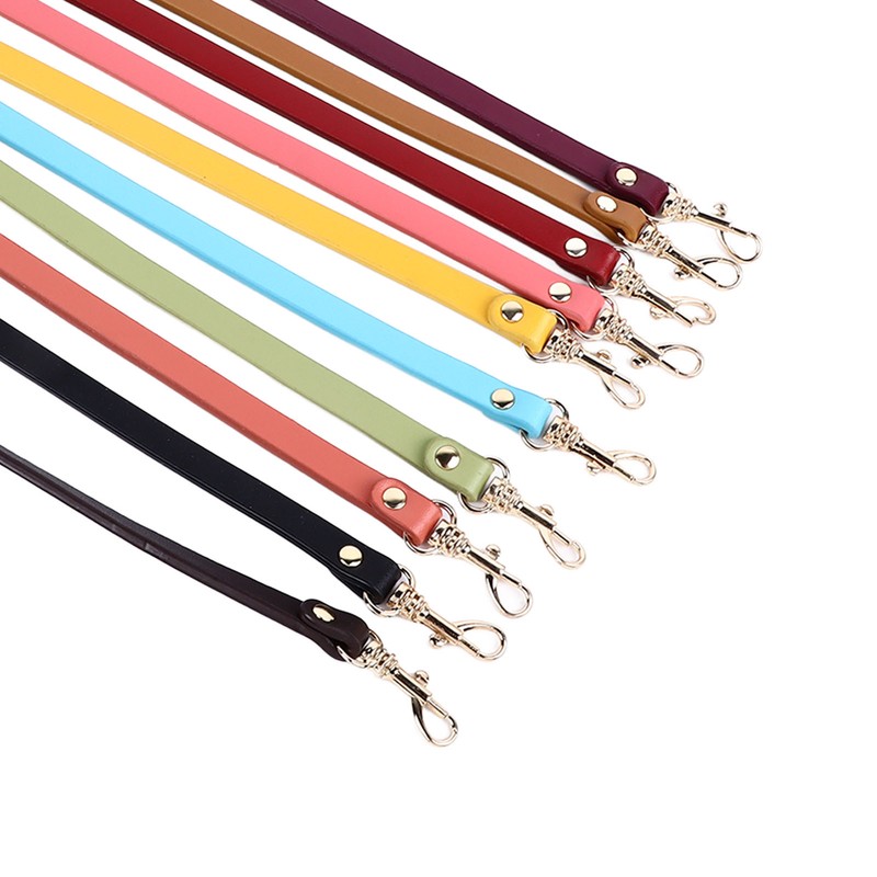 10Pcs Leather Bag Handles 12.2in Long 0.4in Wide Cattlehide Metal