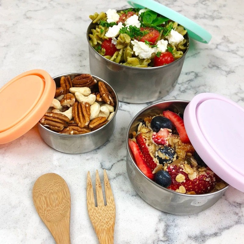 Ever Eco Stainless Steel Round Nesting Containers Set of 3,
