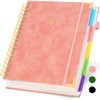 Hardcover Spiral Notebook with Dividers Tabs, 300 Pages 8"x10"(B5) Leather